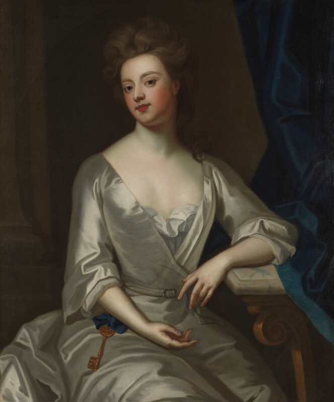 Artist portrait of Sarah, Duchess of Marlborough by Sir Godfrey Kneller, Bt oil on canvas, circa 1702, based on a work of circa 1702.