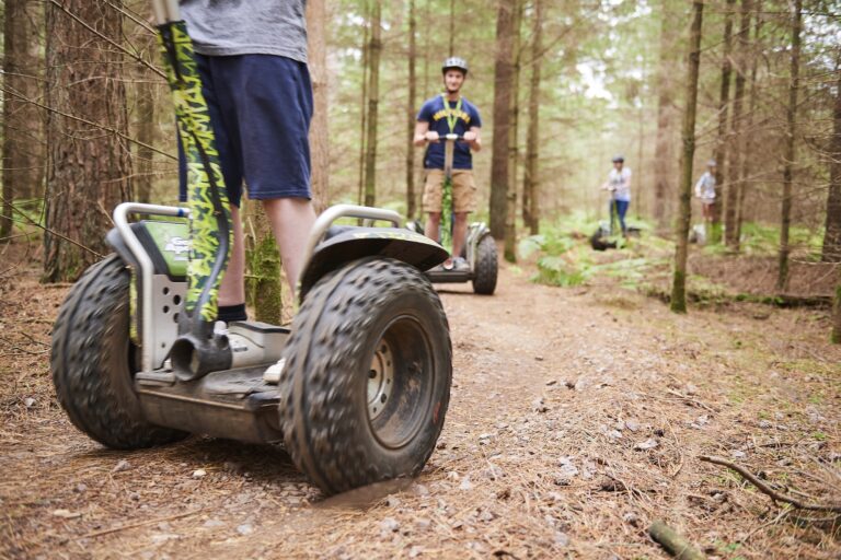 Young people using Segway's at Go Ape, Bracknell.