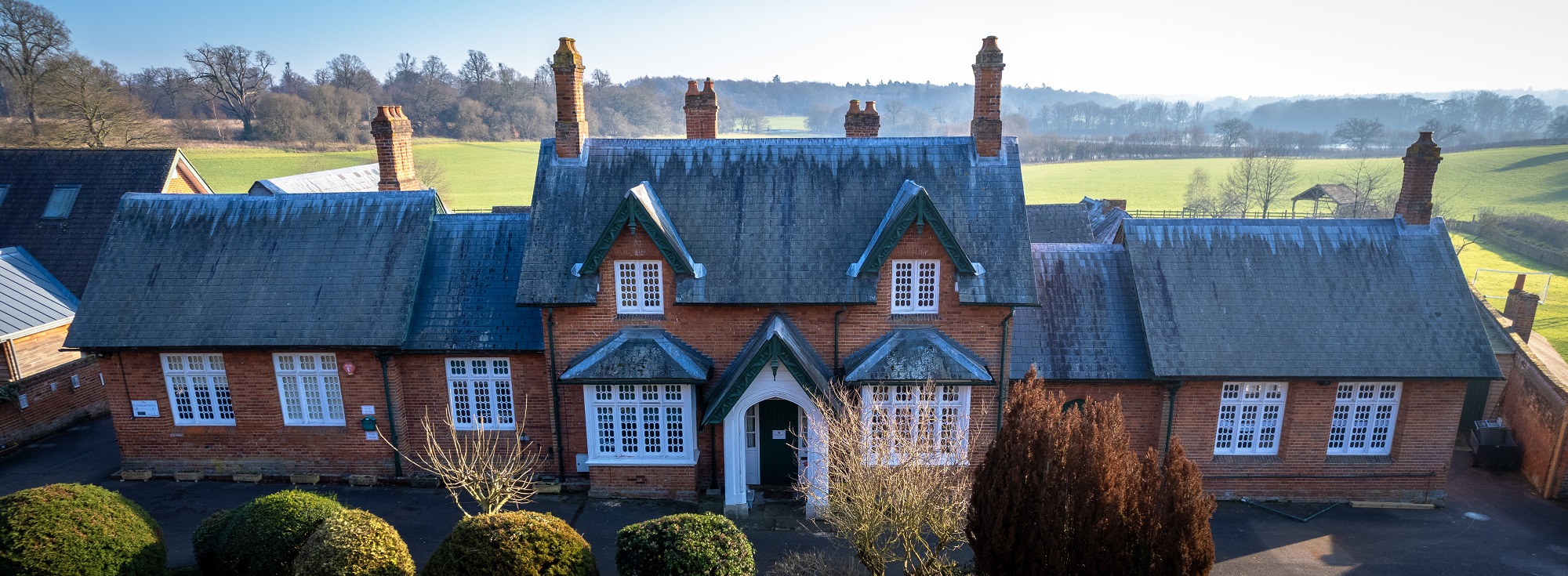 Royal School main building from the air.