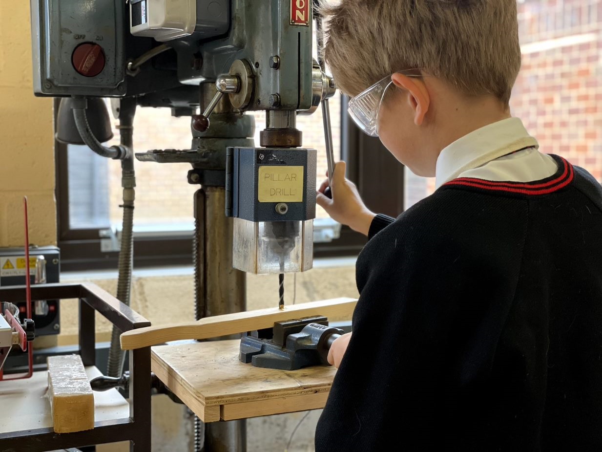 Trevelyan Middle School Pupil doing woodwork