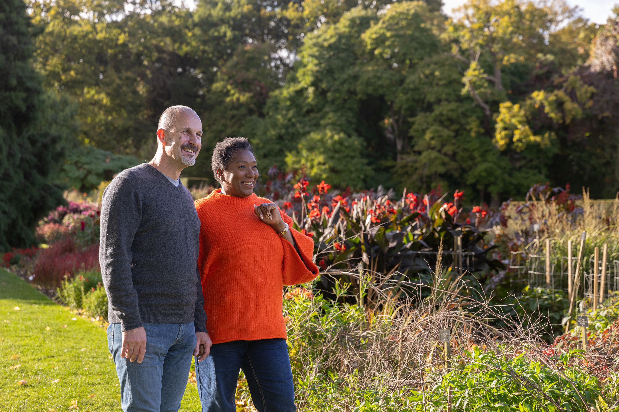 Couple enjoying the benefits of membership in The Savill Garden.