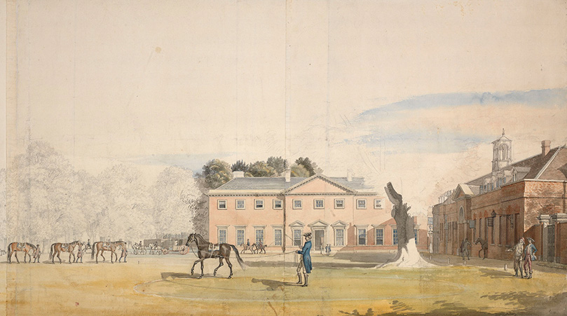 A painting of Cumberland Lodge, dated c.1760 - c.1765.