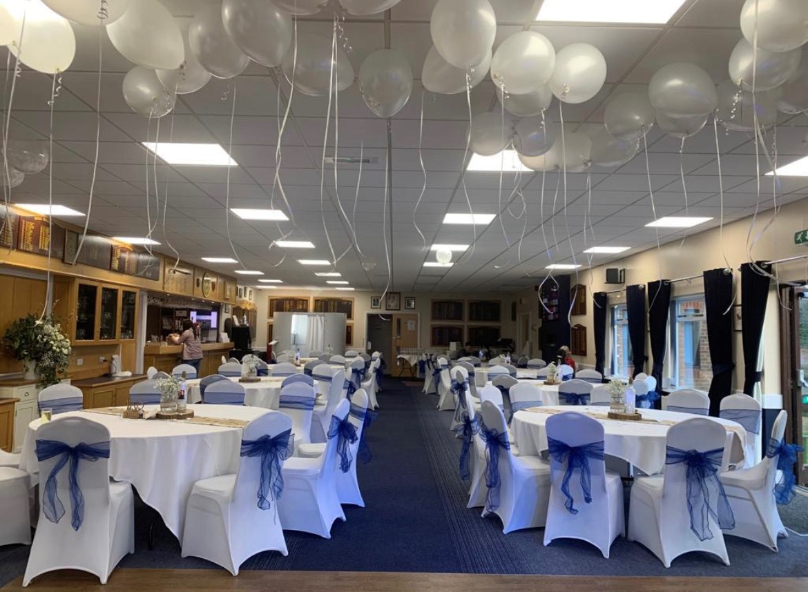 Datchet Golf Club club house dressed for a party.