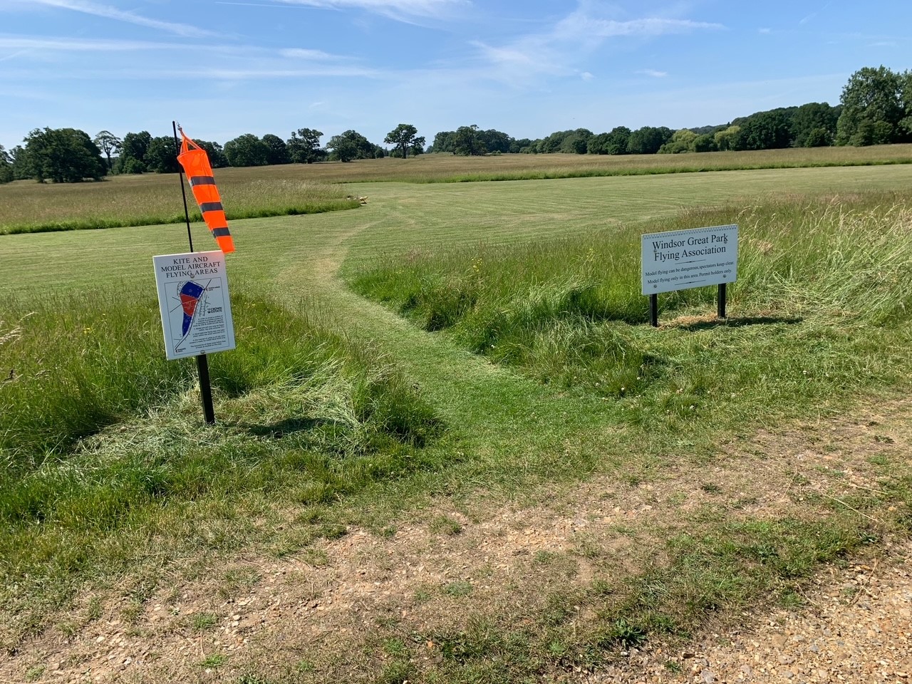 View of flying area for Windsor Great Park Flying Association.