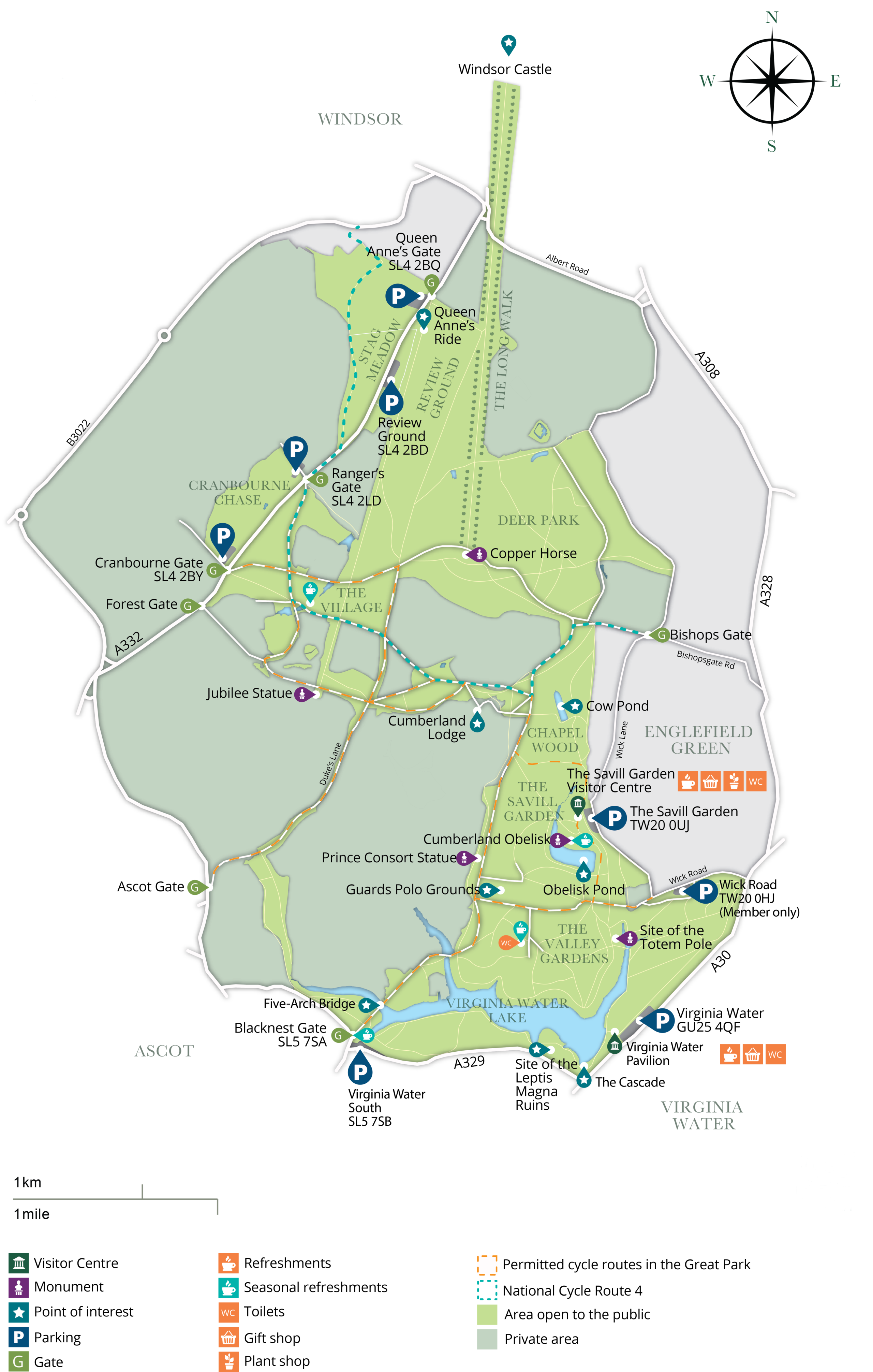 Windsor Great Park Map