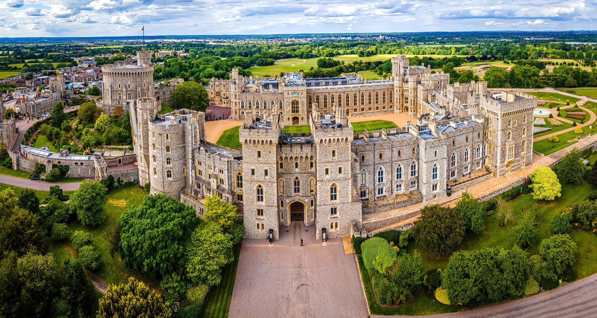 Aerial view of Windsor Castle.