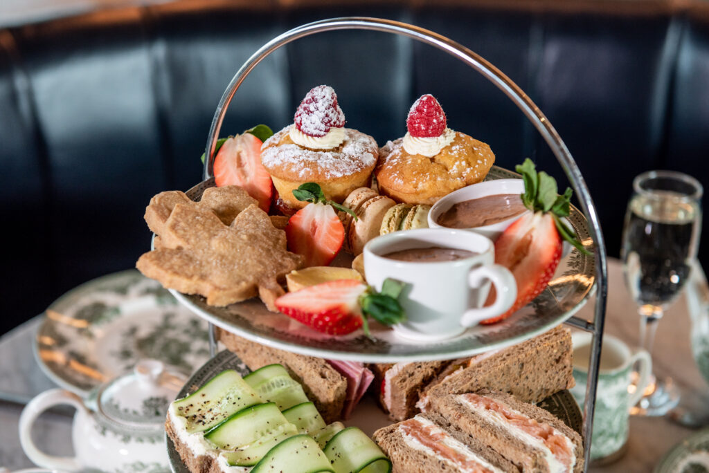 Afternoon Tea setting at The Savill Garden Kitchen.