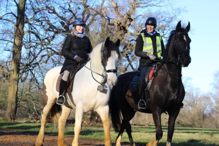 Two horse riders from Tally Ho Stables.