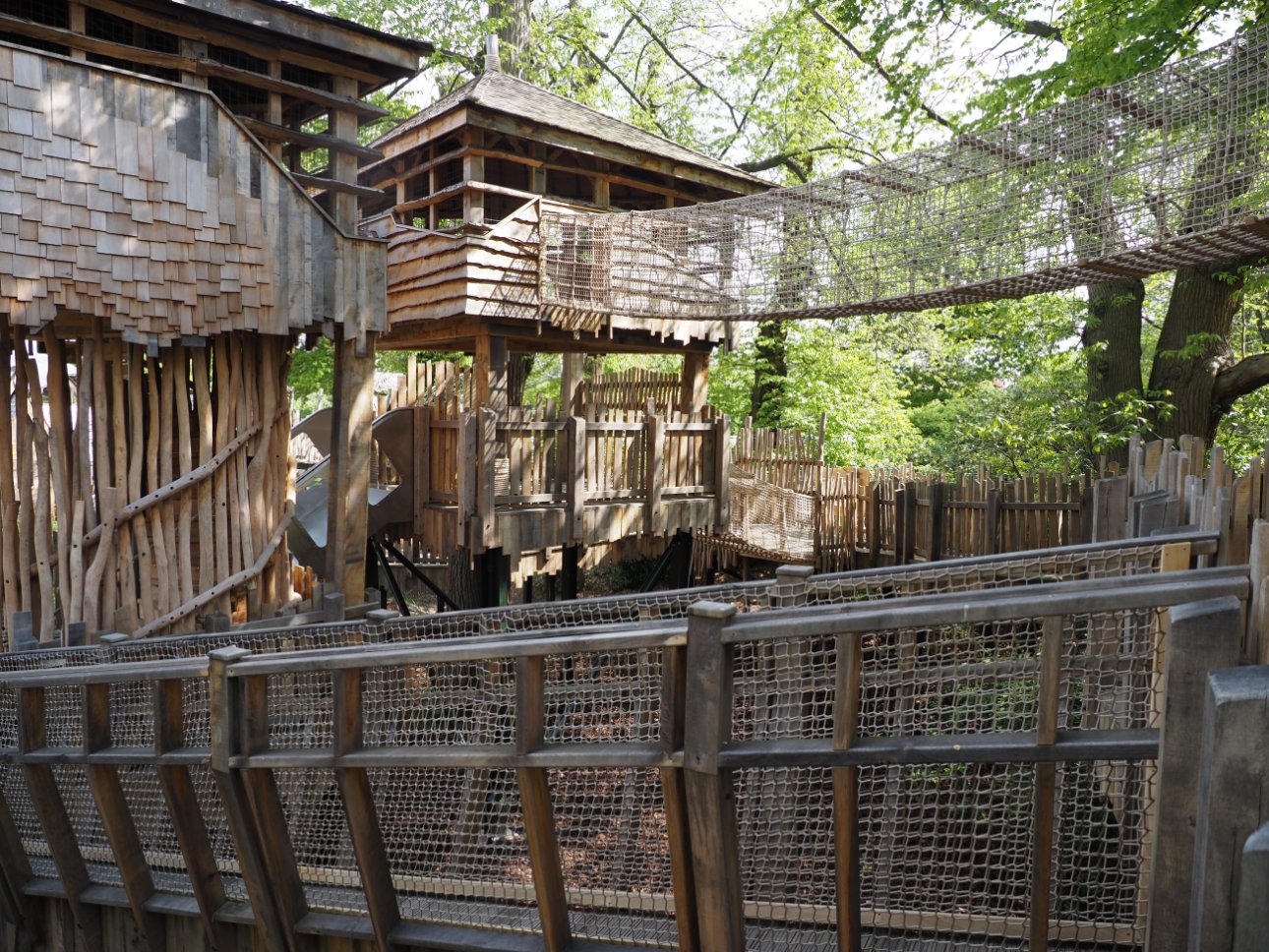 View of Adventure Play net bridges.