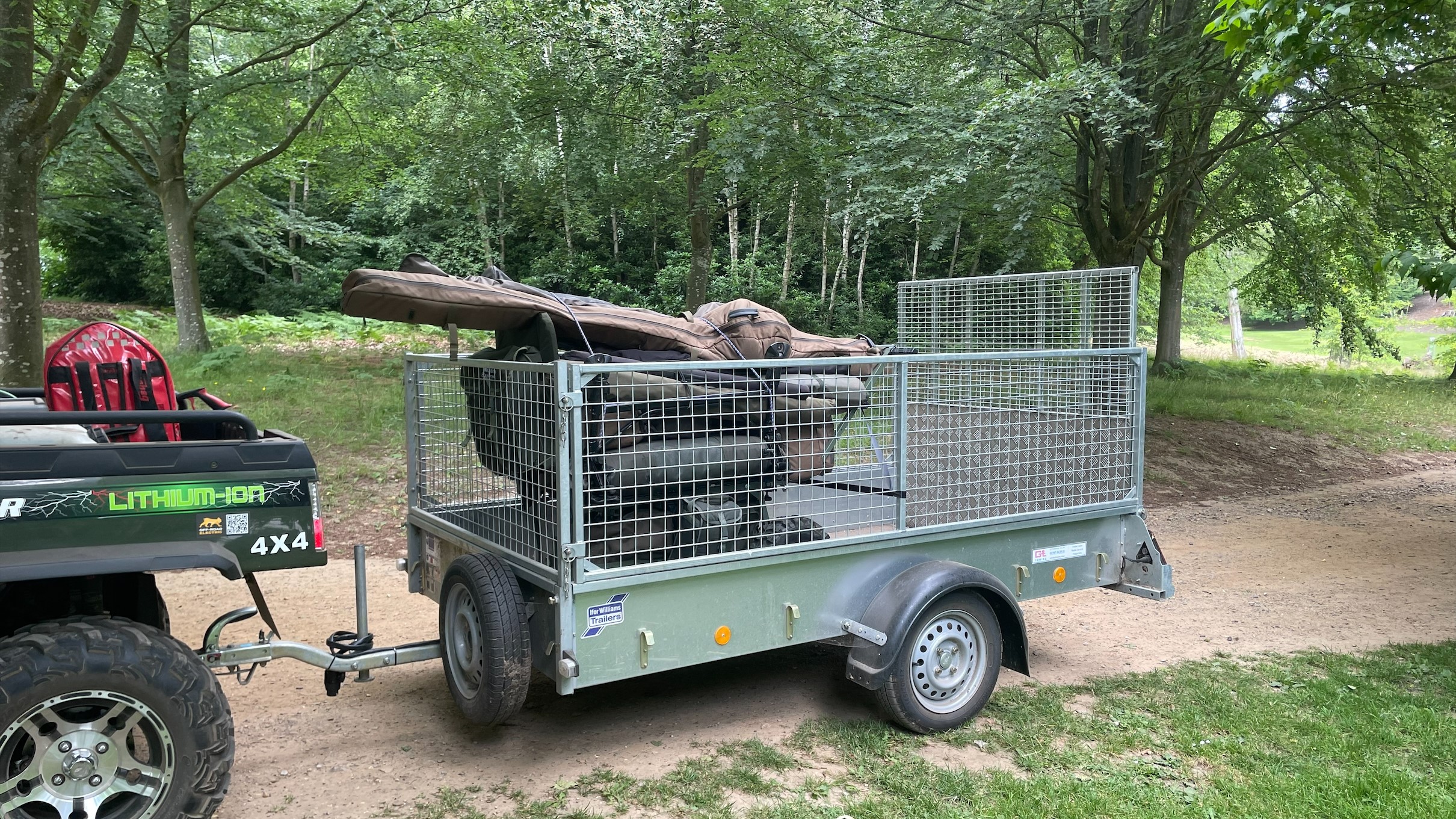 Buggy with trailer.