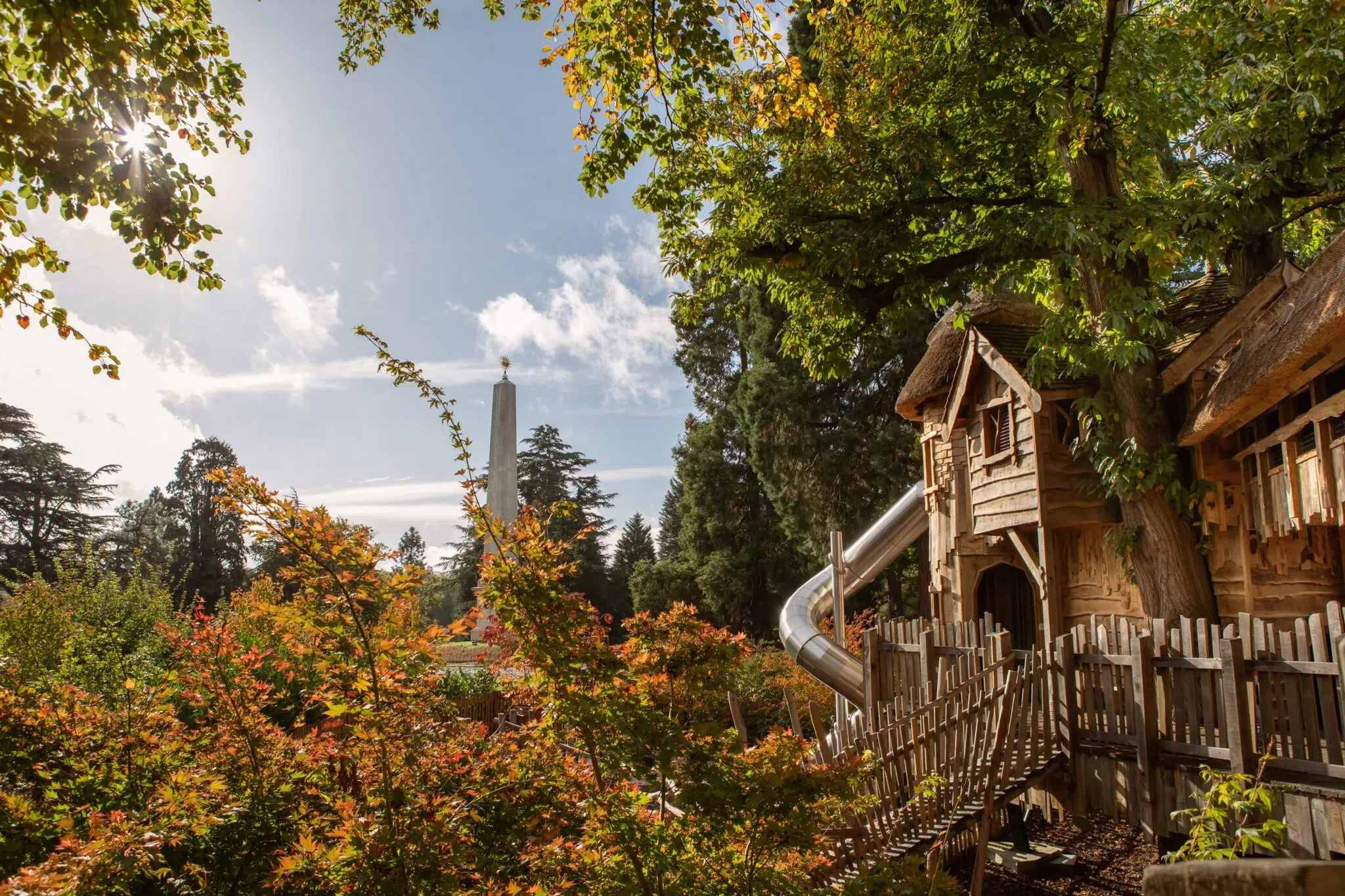 Adventure Play with a view of the Cumberland Obelisk.