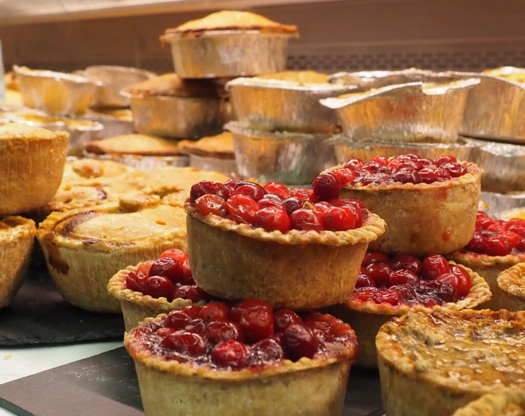 Delicatessen pies from the Windsor Farm Shop.