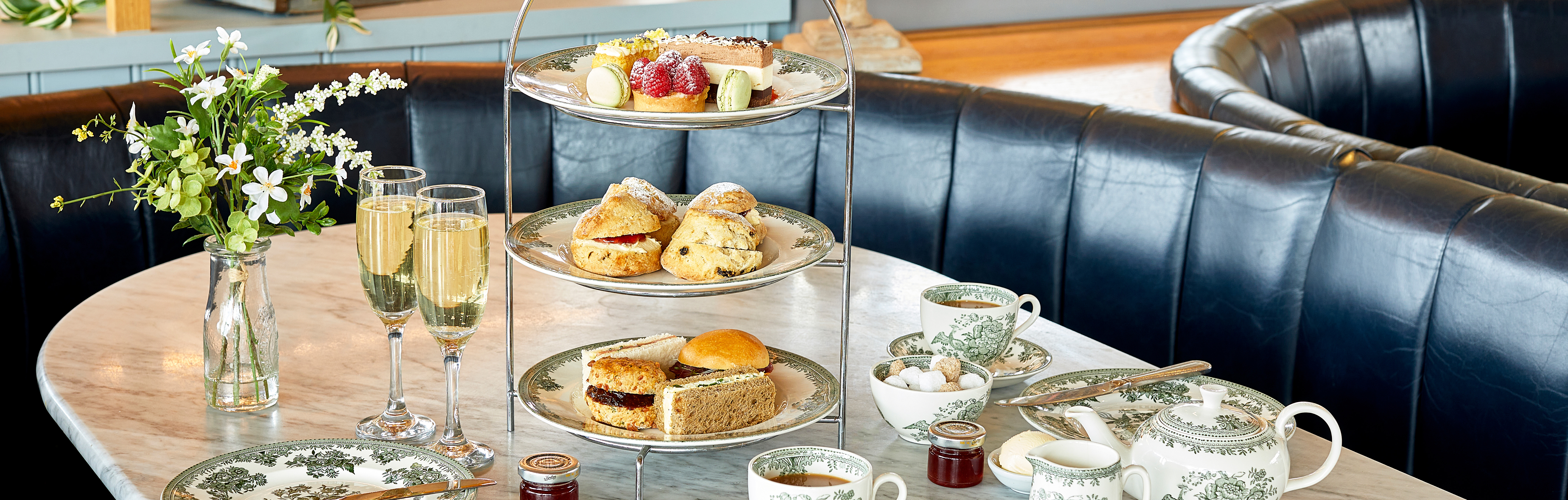 Afternoon Tea setting at The Savill Garden Kitchen.