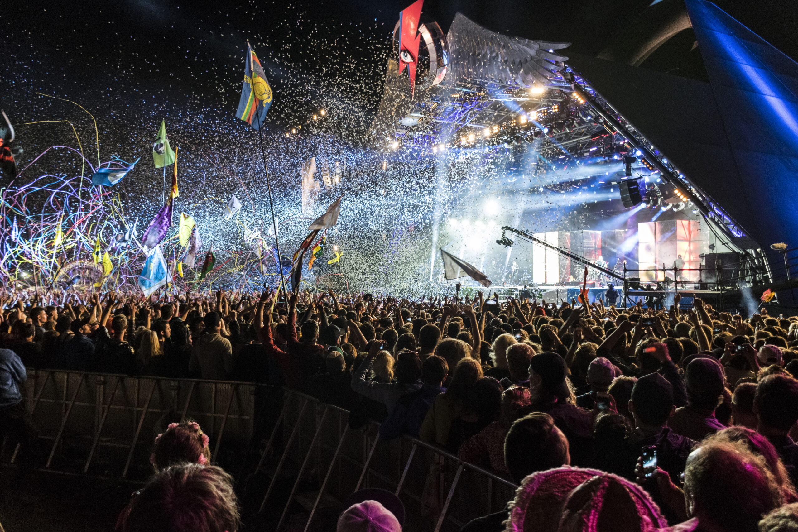 The pyramid stage at Glastonbury.