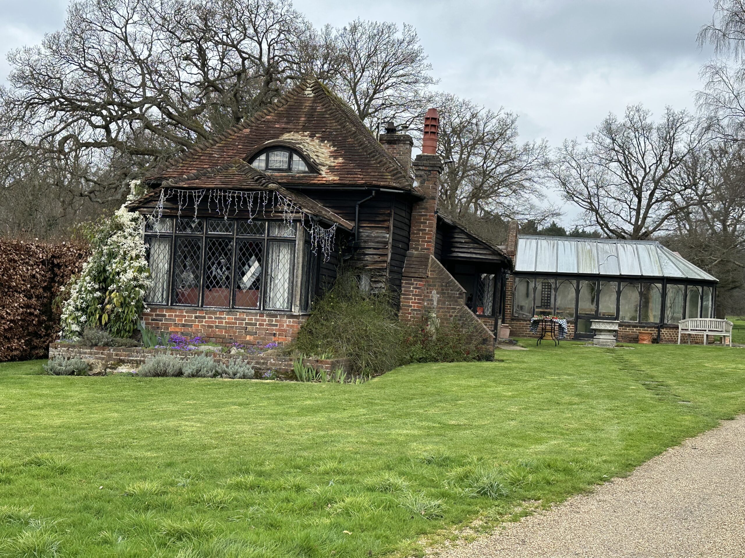 A barn at Timber Hill Gardens.