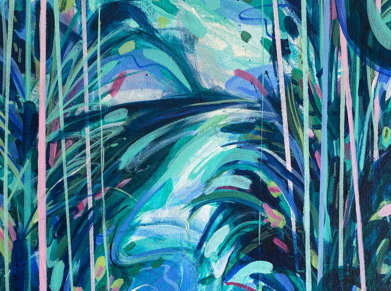 A painting of The Savill Garden in acrylic paint.