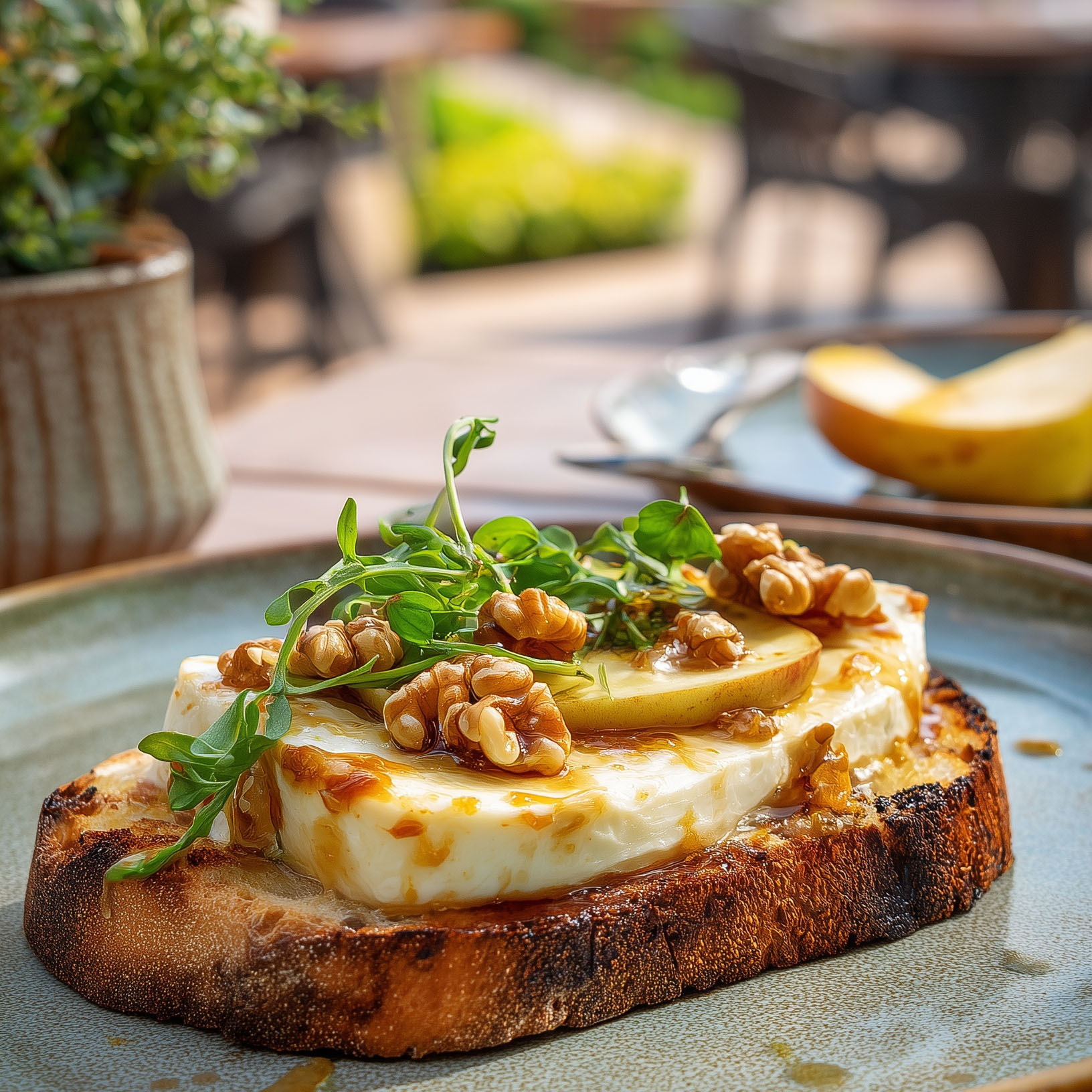 Brie on Sour Dough Toast.