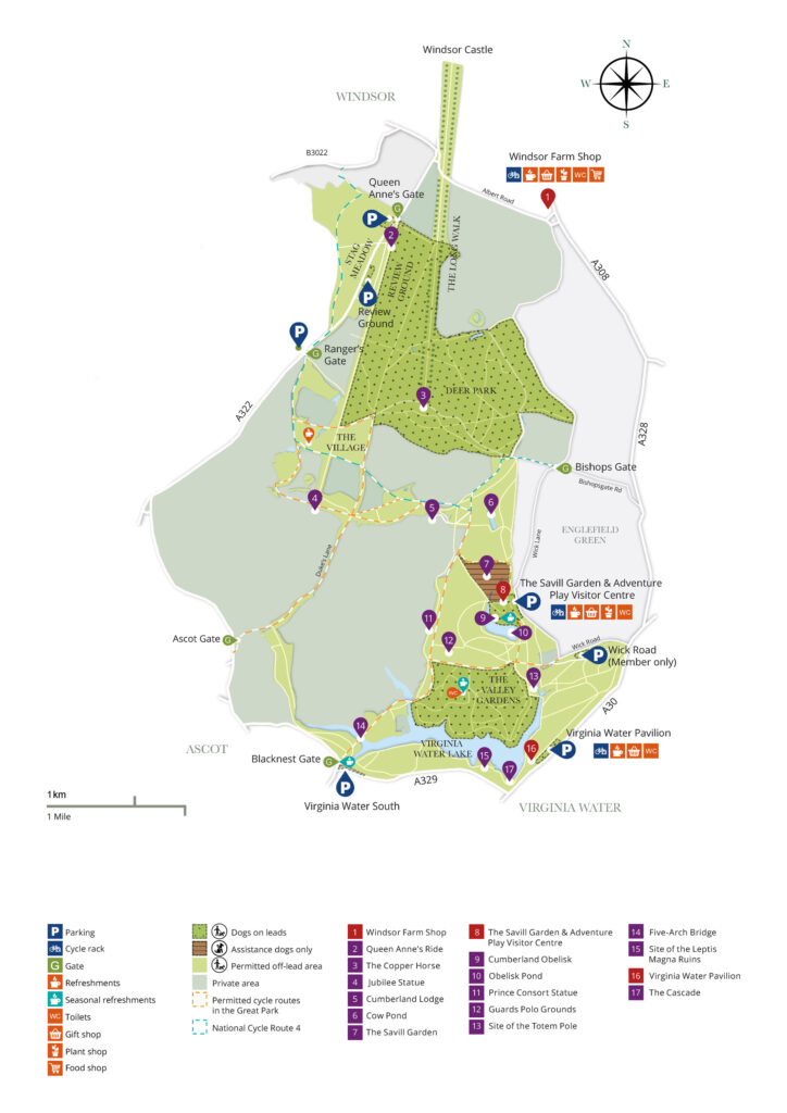 Map of Windsor Great Park.