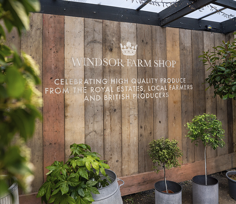 Windsor Farm Shop entrance.