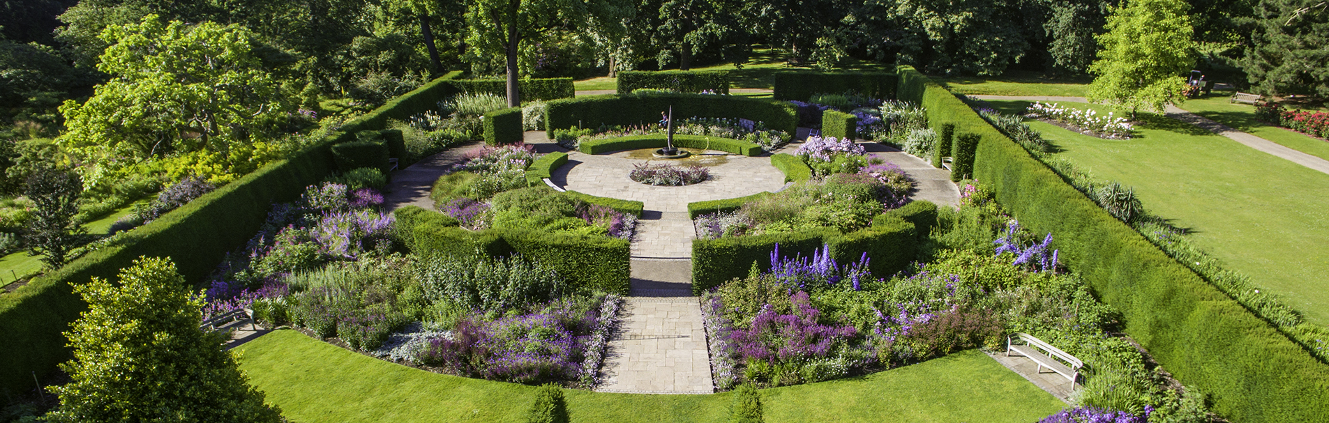 The Jubilee Garden on a bright summer day.