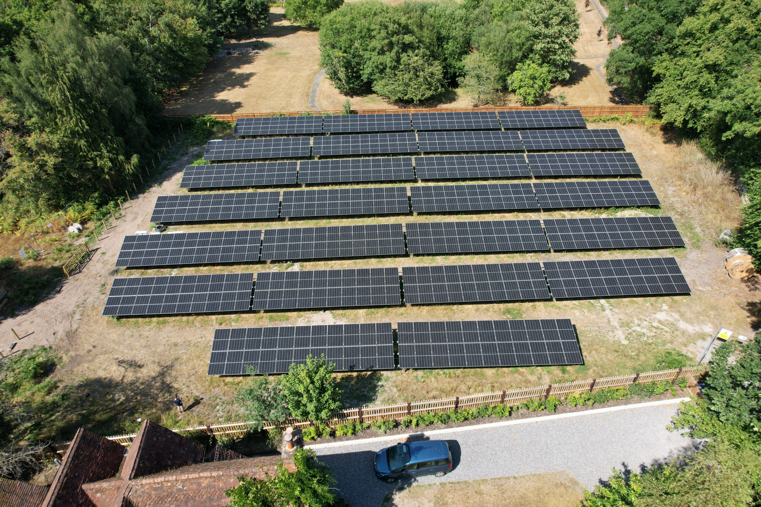 Solar Panels providing power to The Savill Building.
