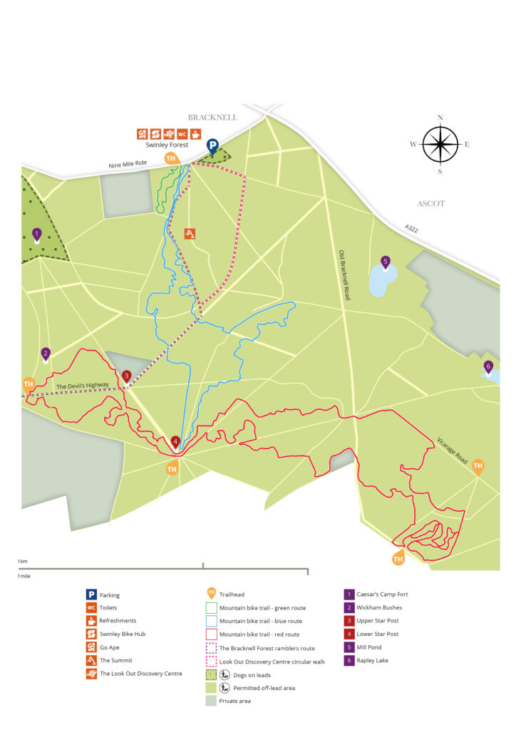 B5863 WGP Swinley Bike Map Trailhead