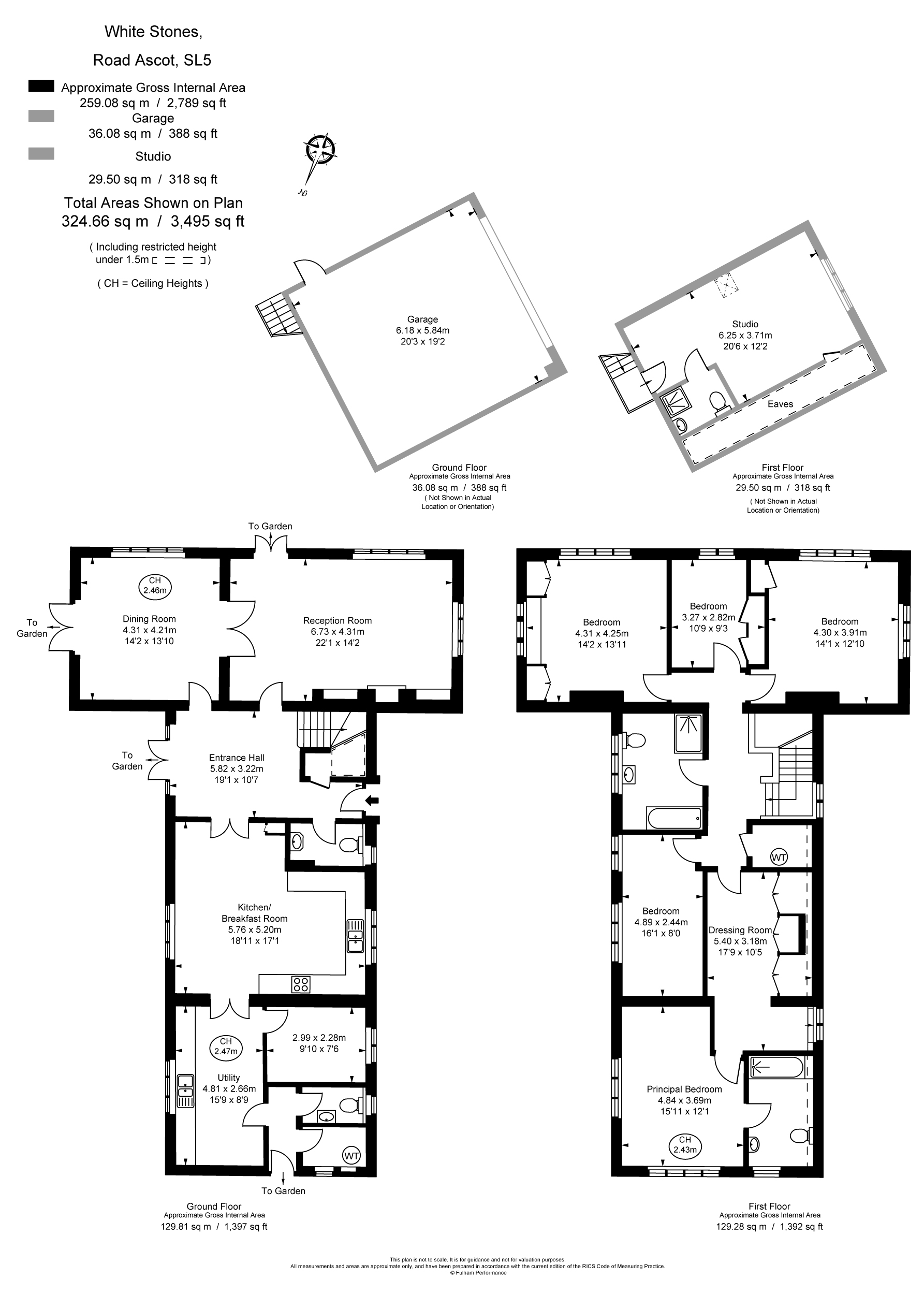 Floor plan for Heathlands, Swinley Road, Ascot, SL5 8AY.