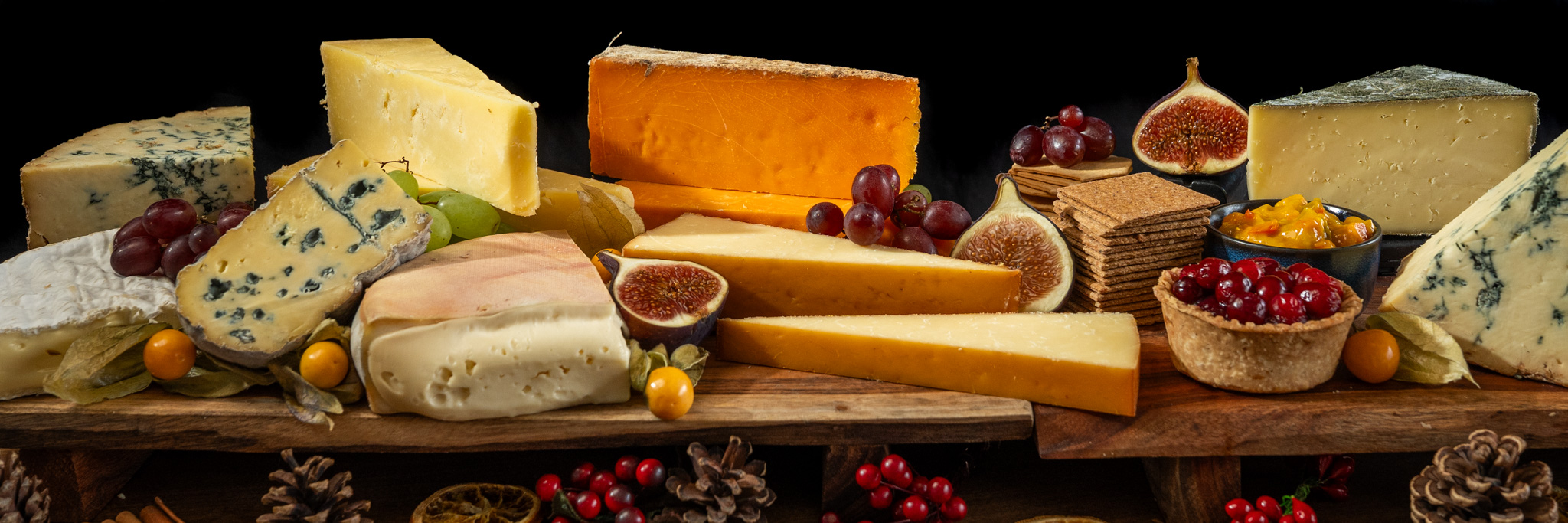 Selection of cheese from the Windsor Farm Shop Delicatessen.