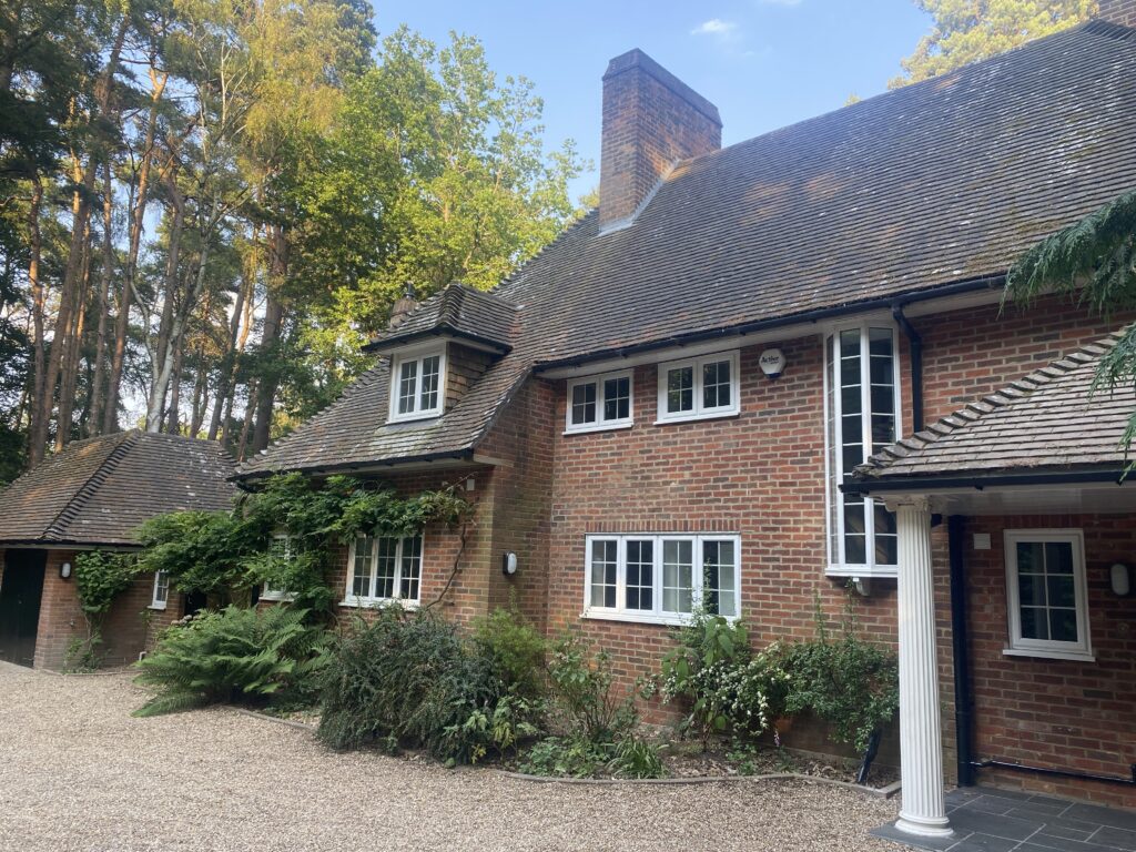 Front view of a house. Heathlands, Swinley Road, Ascot, SL5 3AY.