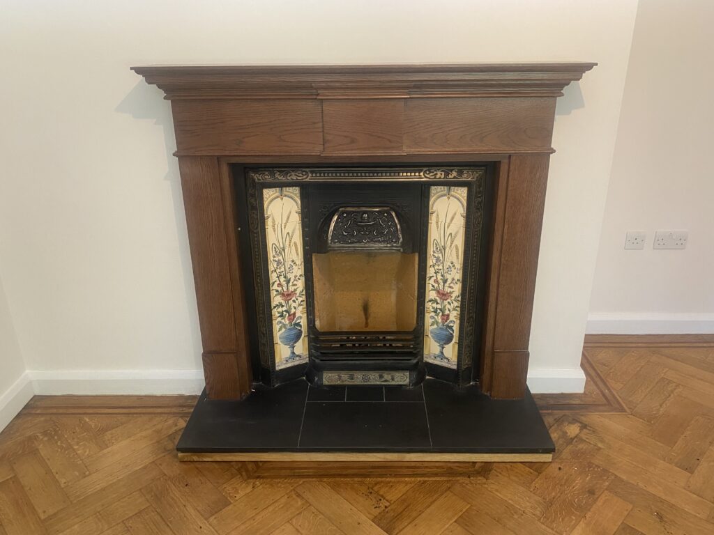 Victorian fireplace. Heathlands, Swinley Road, Ascot.
