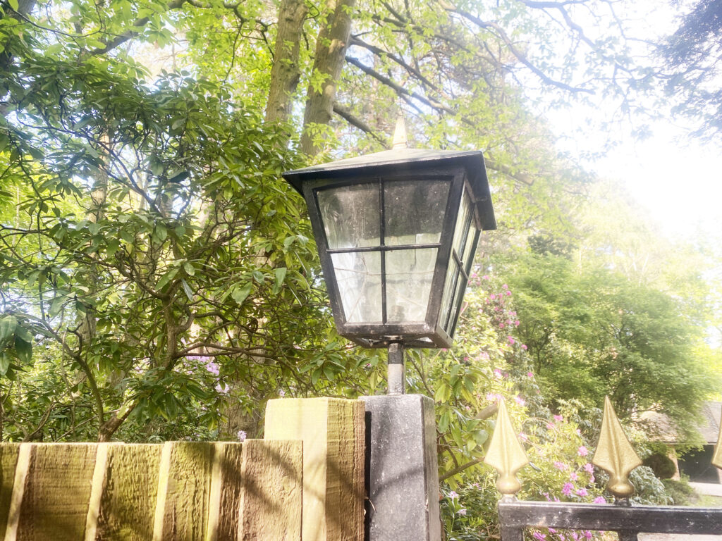 Gate light. Heathlands, Swinley Road, Ascot.